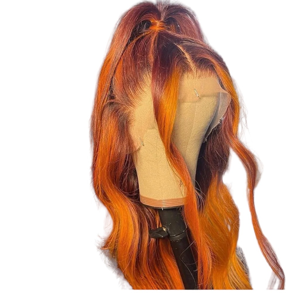 360 Ginger red lace front wig/human hair